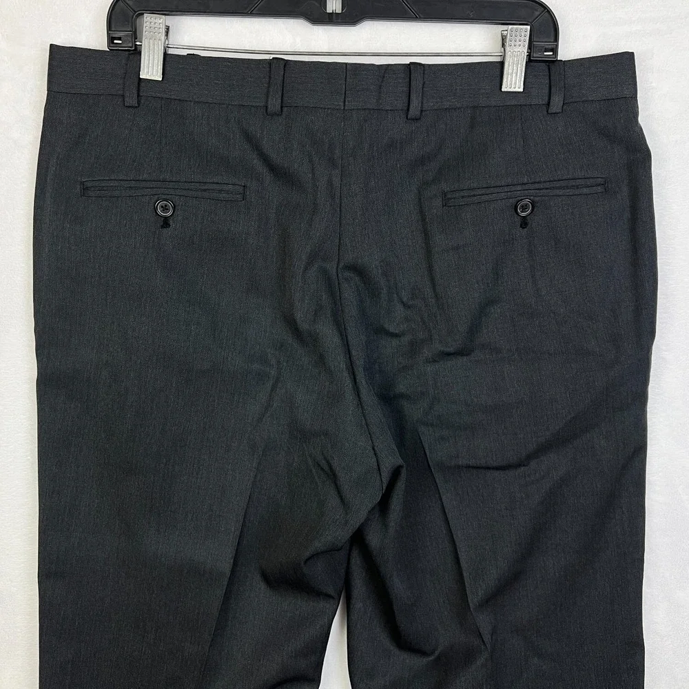 Brooks Brothers Madison Dress Pants Mens 38x30‎ (36x30) Gray Wool Flat Front